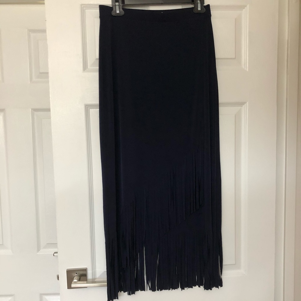 Chico’s long fringe skirt